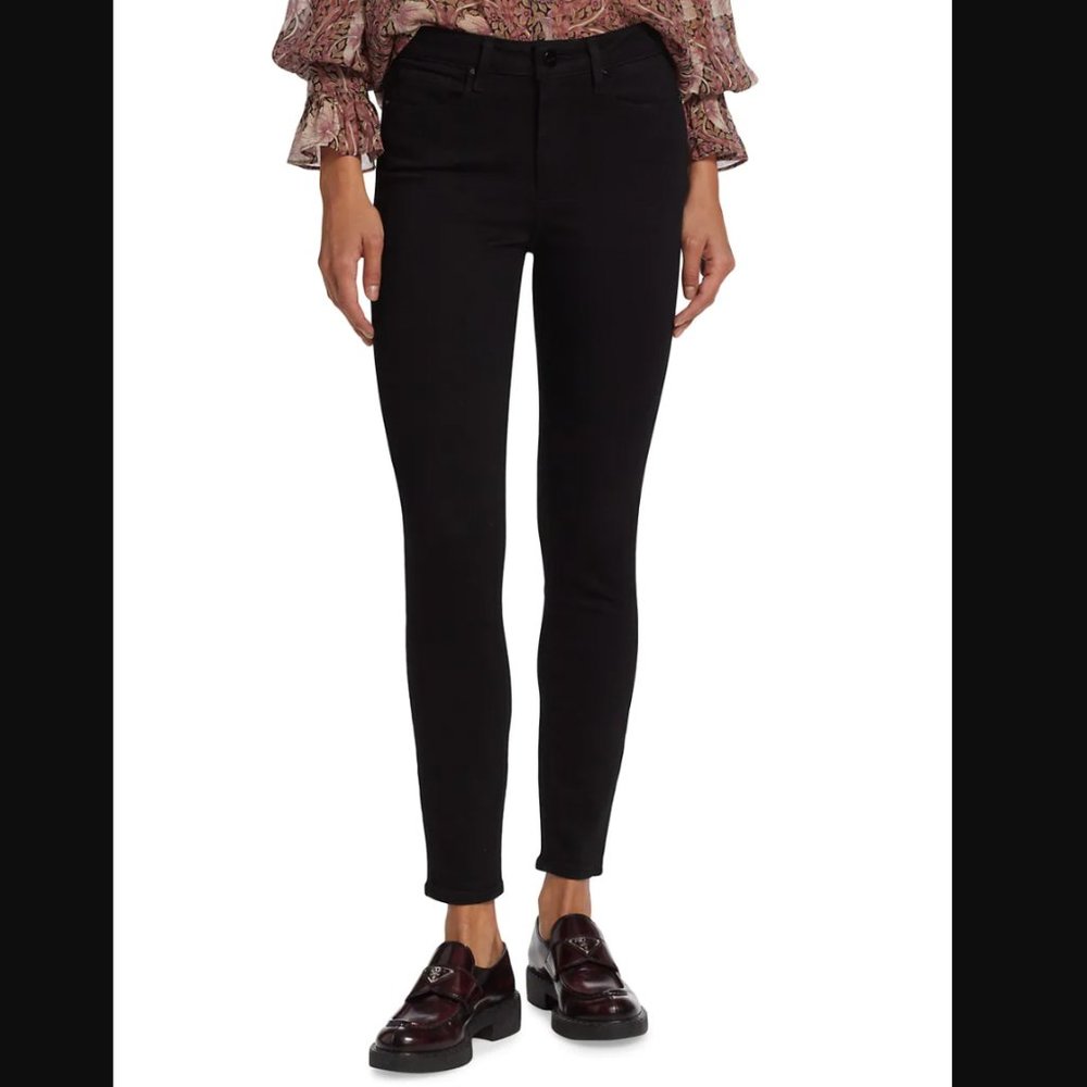 PAIGE HOXTON ANKLE BLACK COATED JEANS